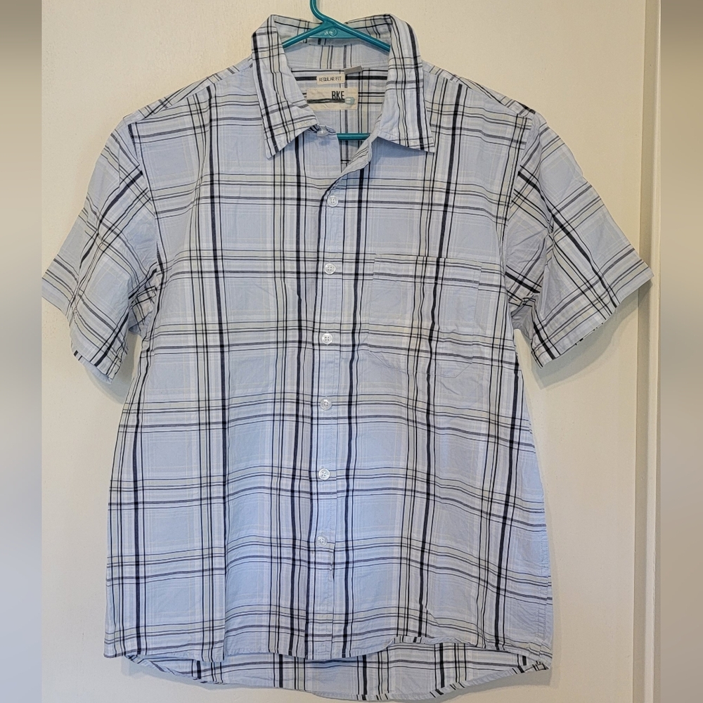 Men's BKE Short Sleeve Button Down Shirt Size Medium